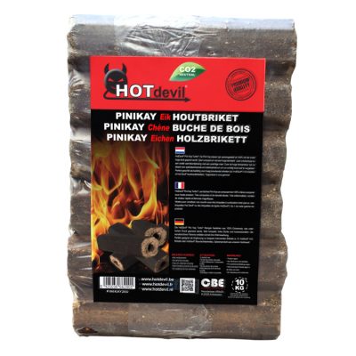 Briquettes de bois Pinikay 100% chêne paquet (10Kg)