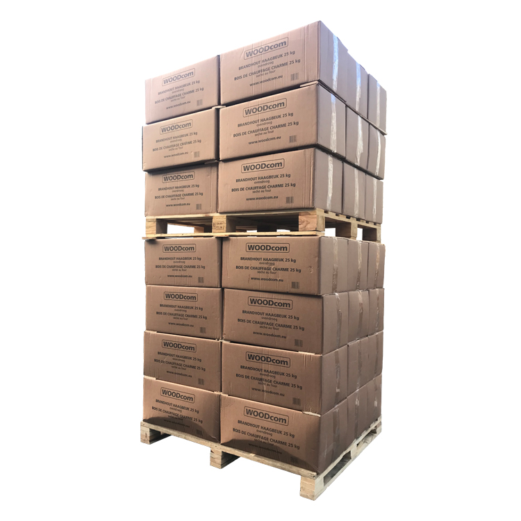 Haardhout haagbeuk ovendroog pallet dozen (1050kg)