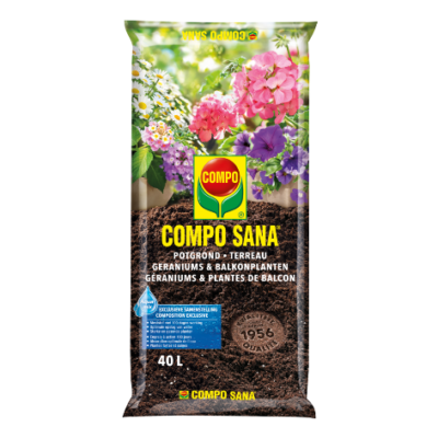 Compo Sana® potgrond geraniums & balkonplanten (zak) (40L)